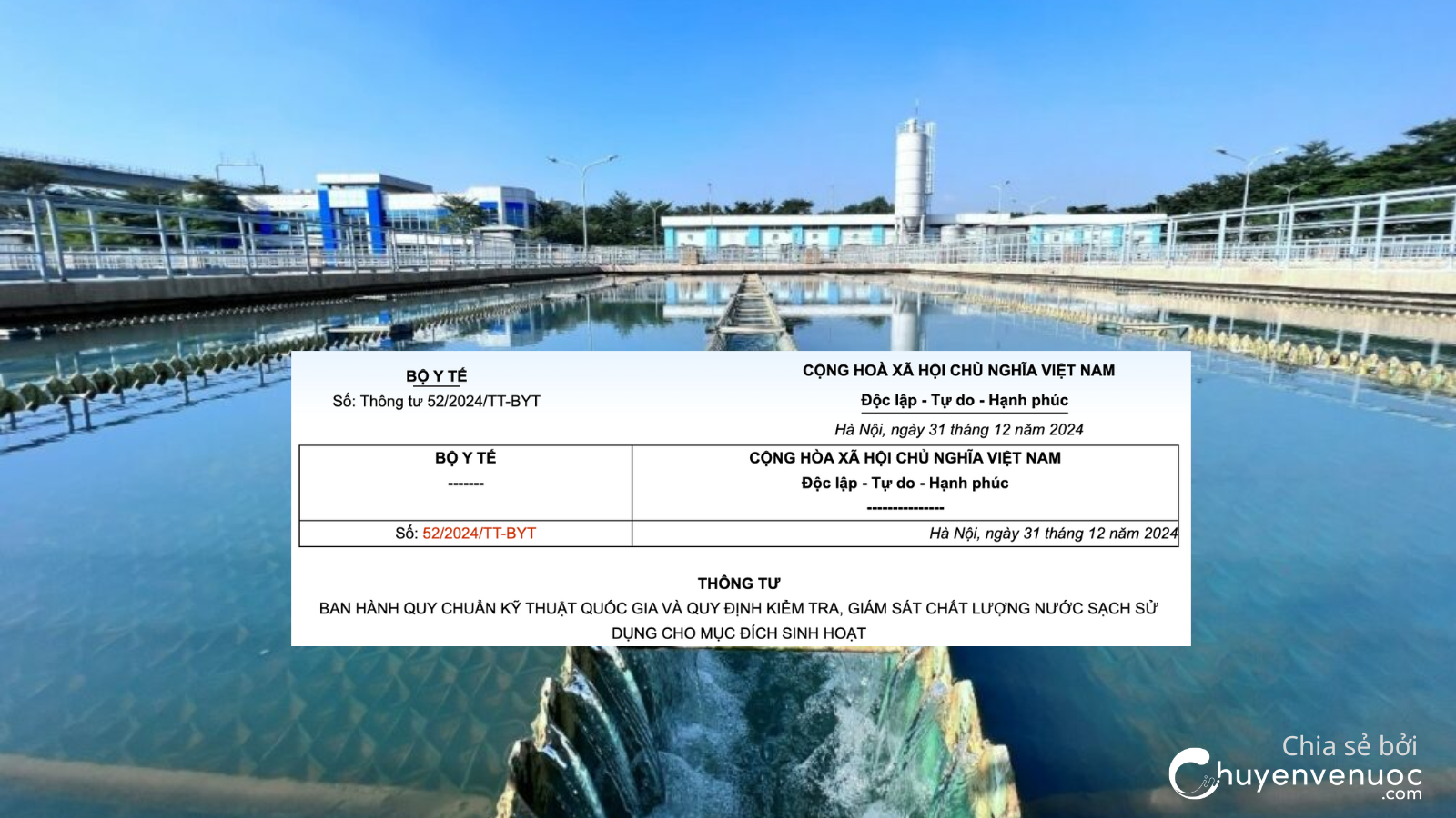 Chuyen ve nuoc Quy chuan ky thuat quoc gia moi nhat ve chat luong nuoc sach su dung cho muc dich sinh hoat QCVN 01 1 2024BYT ap dung tu 172025 tai Viet Nam